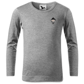 Da Oid Sinzer Grundfiguren Longsleeve Kinder Grau Meliert Weinberg Front